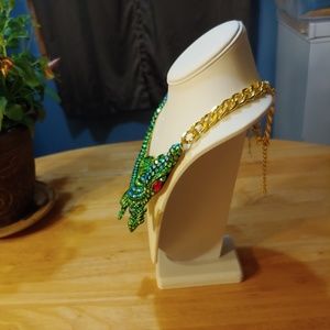 Jewelry - Crocodile Statement Necklace. Crystal Stones. Jewelry - Crocodile Statement Necklace. Crystal Stones.